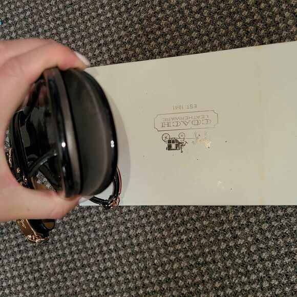 Coach Designer Patent Leather Sandals Slingback Size 7 - Picture 6 of 8